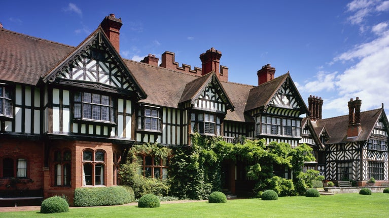 South front at Wightwick Manor, Wolverhampton, West Midlands